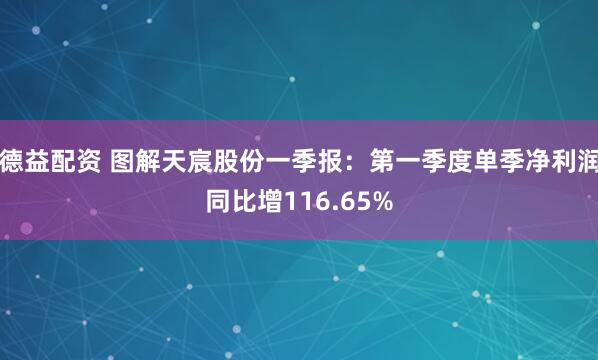 德益配资 图解天宸股份一季报：第一季度单季净利润同比增116.65%